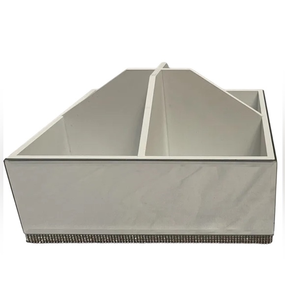 Bella Lux Rhinestone Mirrored Makeup Spin Vanity Caddy Large NWT - Picture 2 of 2